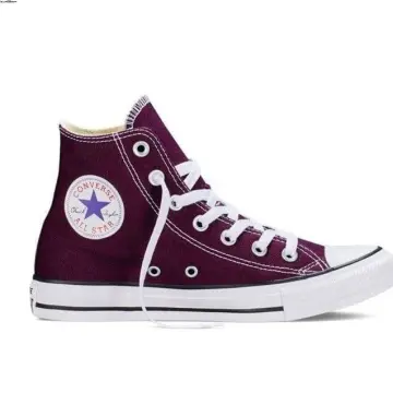 Converse maroon high on sale cut