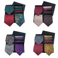 Fashion Paisley Floral Ties for Men Silk Neck Tie and Pocket Squares Sets Mens Green Neck Ties Blue Neckties Grey Necktie A070 Cable Management