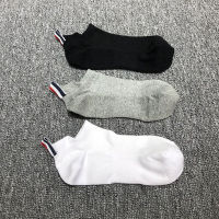 B THOM Mens Socks Luxury Brand Pure Color Ankle Stocks Womens Cotton Sockings Street Fashion Wholesale TB Socks Ins 6 Pairs