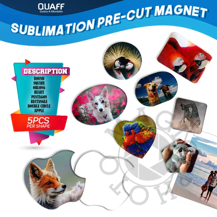 Magic photo00 QUAFF Sublimation Pre Cut Ref Magnet (5 pcs per shape ...