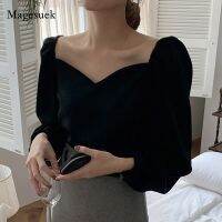 ✐♞✼ New Korean Blouse Collar Sleeve Shirt Clavicle Ladies Blusas Mujer 13101