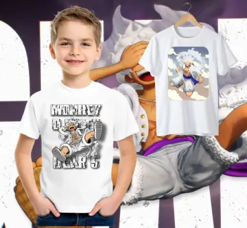 Luffy Gear 5 One Piece T-shirt Kids Boys Girls Clothes Children's Clothing  Kid Boy T Shirt Anime One Piece T-shirts Cartoon Tops