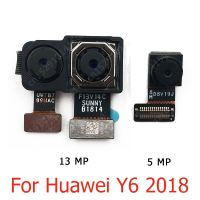 กล้องด้านหน้าด้านหลังด้านหลัง Huawei Y6 2018เดิมโมดูลกล้องเซลฟี่หันหน้าไปทางหลักสายเคเบิลงอได้ชิ้นส่วนอะไหล่