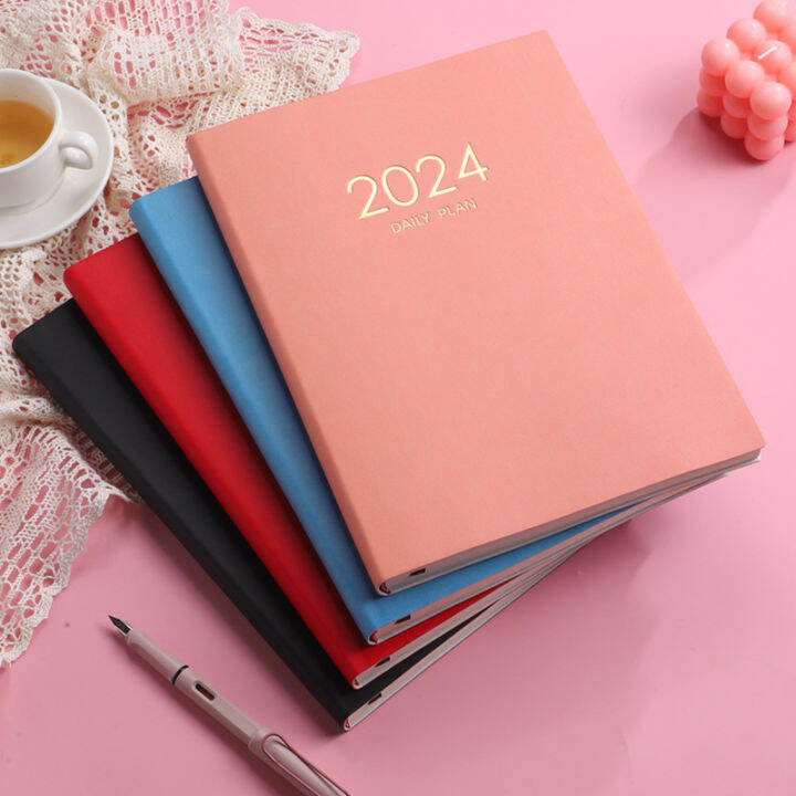 2024 Agenda Organizer daily Week plan A4 Notebook 365 Days Notepad