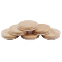6 Pack Wooden Jar Lids, Reusable Bamboo Canning Lids Compatible with Wide Mouth Jar Canning Jar