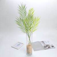 【YD】 Simulated plant palm leaves sunflower coconut Artichoke grass Sansevieria plants decorative iron leav