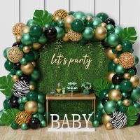 （koko party supplies）,ป่าซาฟารีชุดโค้งพวงมาลัยลูกโป่งตกแต่งงานวันเกิดสำหรับอาบน้ำเด็กเด็กผู้ชายทารกเผยให้เห็นเพศของตกแต่งบัพติศมา