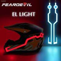 ✤ 2 Pcs Motorcycle LED Night Riding Lights Bike Helmet EL Cold Light Flashing Stripe Luminous Signal Sticker Universal Waterproof