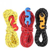 4pcs 3mm Tent Wind Rope Adjustable Outdoor Camping High-strength Reflective Rope With S-Ring Buckle Hooks Tent Accessories