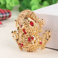 Toad Frog Plutus Coins Lovely Cute Crystal Charm Purse Handbag Car Key Keyring Keychain Party Wedding Birthday Gift