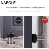 Door Stop Anti-collision Plug Bumper Glass Door Protective Pad Protector Sound Suppression Stainless Steel Hardware