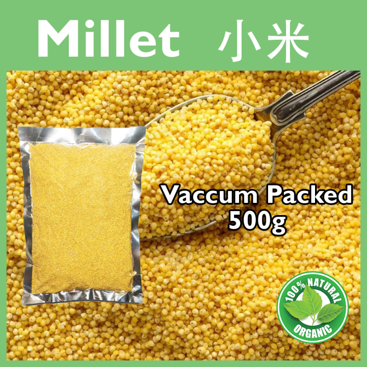 Organic Millet Nonsticky Hulled Millet 500g Yellow Millet Good for Baby and Adult Lazada