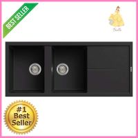 ซิงค์ฝัง 2หลุม 1ที่พัก METRIX NES21BL แกรนิต สีดำGRANITE SINK 2B1D METRIX NES21BL BLACK **ของแท้100%**