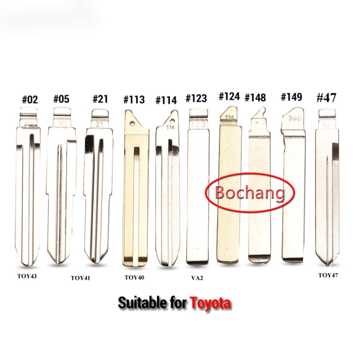 10x New Uncut Universal Flip Remote Key Blade Lexus/Toyota Type - Foto 4