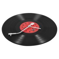 European Retro Nostalgic Ultra-Quiet Clock Vinyl Record Personality Wall Clock Cafe Bar Decorative Wall Clock