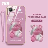 เคสโทรศัพท์ YBD สำหรับ C30 Realme OPPO Realme C30S Narzo 50i หมีรุนแรงการ์ตูนนิ่มโปร่งใสไล่ระดับสีสุดยอดเคสโทรศัพท์กันกระแทกพร้อมกรอบป้องกันกล้องเลนส์คลุมทั้งหมด