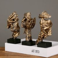 【hot】❈№ 3 Pcs Statue Abstract Desktop Ornaments Sculpture Figurines Face Crafts