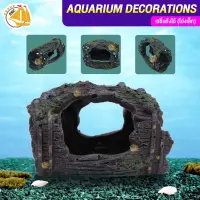 เรซิ่นถังไม้ บ้านปลา สำหรับตกแต่งตู้ปลา Aquarium Decorations ตกแต่งตู้ปลา ให้ดูมีชีวามากขึ้น Resin