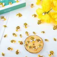 100 Pieces Small Resin Bee Jewelry Decoration Kids Hairpin Cream Epoxy Phone Case Patch