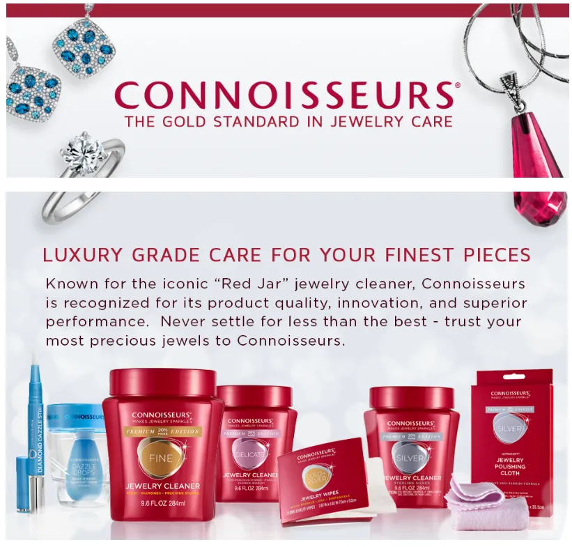 Connoisseurs Premium Edition Jewelry Cleaner Solution For Fine or Silver  Jewelry