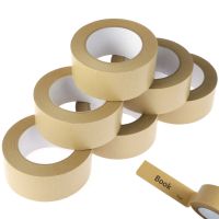 6Pcs Brown Kraft Paper Tape 1.89 inch x55 Yard Self-Adhesive Brown Masking Tape Package Tape Rolls Waterproof Brown Packing Tape