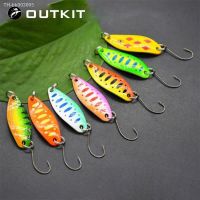 ™▪◙ OUTKIT 7pcs Mix Colors 3.cm 3.5g Fishing Spoon Lure Swim Bait Isca Artificial Trout Pesca Fishing Tackle Leurre Truite Spoons