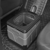 【LZ】✤  WC dobrável portátil para Camping Potty ao ar livre para adultos Cover Design Seat Toilet para Car Picnic Car Organizer Caixa de armazenamento