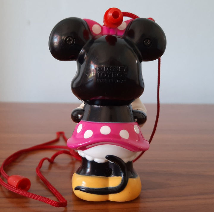 มือสอง-made-in-japan-ตุ๊กตา-minnie-mouse-disney-มินนี่เมาส์-ดิสนีย์-toybox-ดึงเชือกเพื่อไขลานให้ตีกลองได้-ฟิกเกอร์-figure-model