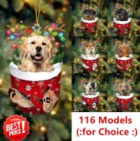 【LZ】◊  2023 Christmas Ornaments Hanging Decoration Gift Cute Dog Christmas Family Hanging Tree Cartoon Product Pendant Personalize Gift