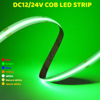 COB LED Strip Light High Density Linear Lighting 480528Ledsm Flexible Tape Red Blue Green Warm Natural White Decor DC12 24V