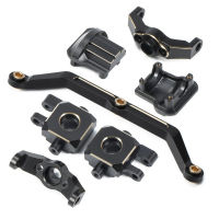 Steering Link Steering Blocks Axle Cover Caster Blocks Brass Counterweight Compatible For Traxxas TRX4M 1/18 RC Crawler Car