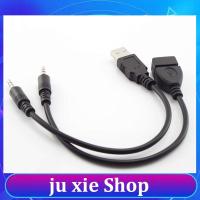 JuXie store 20cm Aux Audio converter 3.5mm male Cable To USB female male connector Usb Car Audio Cable OTG Car 3.5mm Adapter wire cord