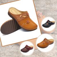 Gracosy Clogs ผู้หญิงรองเท้าหนังสวมบน Mules Antil ลื่นรองเท้าแตะชายหาด Antiskid รองเท้าแตะอันหรูหราผู้หญิง2023ฤดูร้อน