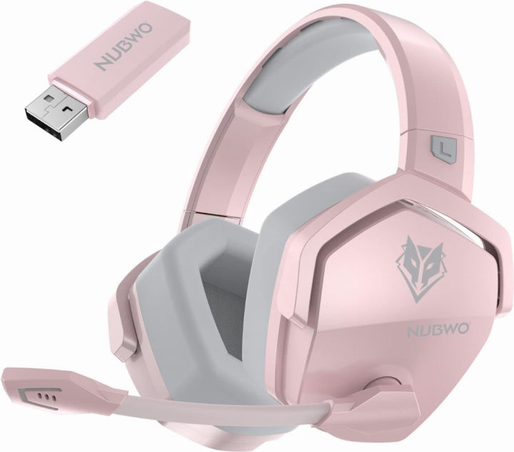 nubwo-g06-wireless-gaming-headset-with-crystal-clear-microphone-for-ps5-ps4-pc-and-switch-47-hr-battery-ergonomic-design-pink