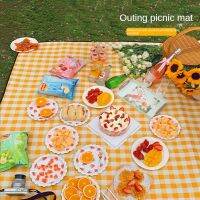 Picnic Mat Camping Hiking Outdoor Portable Beach Blanket Folding Camping Mat Thick Waterproof Lawn Cloth Camping Equipment Mat Sleeping Pads