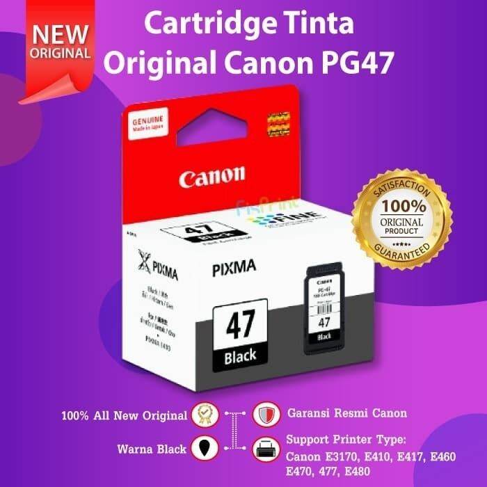 Cartridge Tinta Canon PG47 PG 47 CL57s CL 57 Black Printer E3170 E3177 E400 E410 Lazada Indonesia