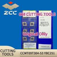 จัดส่งฟรี Original ZCC CT CCMT09T304-53 YBC251 CCMT 09T304 เม็ดมีดคาร์ไบด์สําหรับเหล็กกึ่งสําเร็จรูป 10pcs Lathe เครื่องมือ