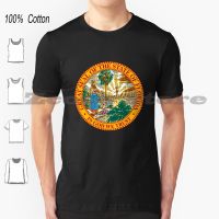 【CW】 Of The State Florida T Shirt Cotton Men Personalized Pattern Flag Us