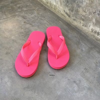 156 NAGA รองเท้าแตะยางพาราหูคีบ  slipper Model Basic Deep Pink(สีบานเย็น)
