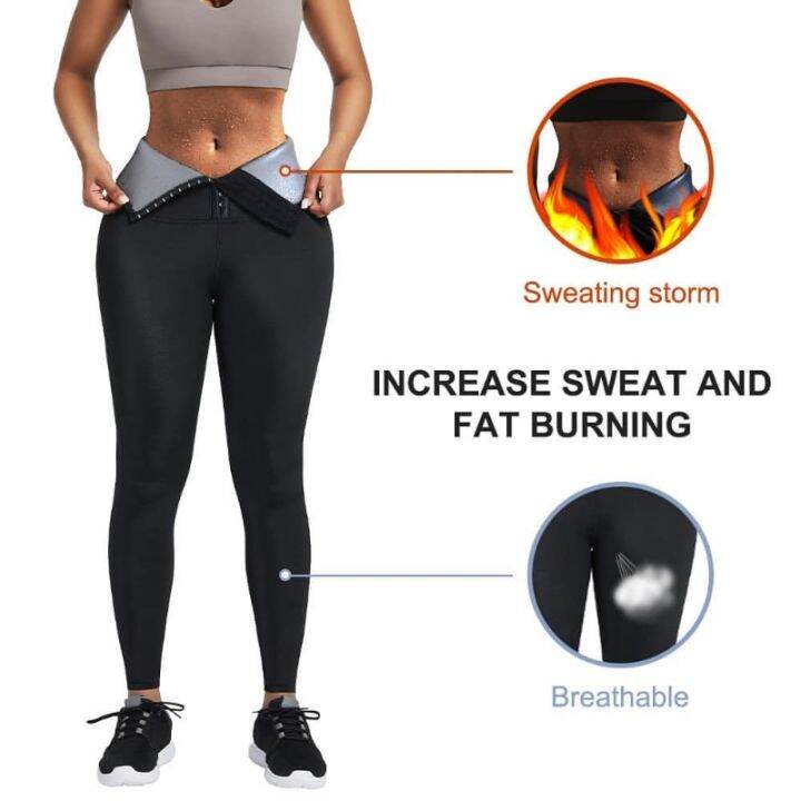 cw】 Sauna Pants Thermal Sweat Gym Compression Shorts Leggings Workout for  Weight Loss 