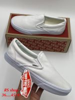 รองเท้าVANS slip on classic white SZ.36-45 ( A ) น้ำหนักเบา ใส่สบาย (รุ่นยอดนิยม) รองเท้าผู้ชาย-หญิง รองเท้าแบบสวม รองเท้าแฟชั่น รองเท้าใส่เที่ยว พร้อมกล่อง