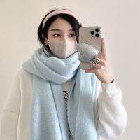 Winter Pure Color Imitation Cashmere Women Scarf Winter Knitted Scarve Pashmina Female Wrap Shawls For Women