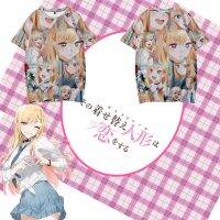 2023 newanime My Dress-up Darling Marin kitawa เสื้อยืด TEE Casual ฤดูร้อนแขนสั้นกางเกง kimono laster คอสเพลย์ Tops