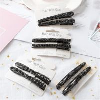 1 Pairset Black Point Drill Barrettes Hair Clips Elegant Headband Hairpins Headwear Hair Accessories for Women Girls Gift