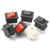 5Pcs Push Button Switch 10x15mm SPST 3Pin 3A 250V KCD11 Snap-in on/Off  Mini Rocker Switch 10MM*15MM Black Red and White DIY Electrical Circuitry  Par