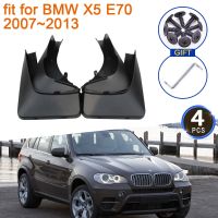 4X สำหรับ BMW E70 X5 2007 2008 2009 2010 2011 2012 2013 4.8I 3.0Si 35D 50I โคลนบังโคลนหน้าอุปกรณ์เสริมรถยนต์บังโคลนพิทักษ์