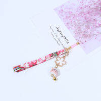 zhaixiankui สายโทรศัพท์ lanyard Daisy Flower Cat Bell โทรศัพท์มือถือแขวนเชือกเสน่ห์ตกแต่ง