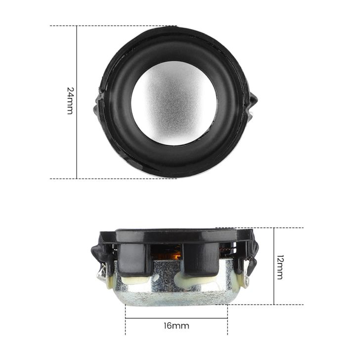 aiyima-2ชิ้น1นิ้ว4-8โอห์ม2w-ลำโพงฟูลเรนจ์ลำโพงนีโอดิเมียมขนาดเล็ก-diy-ลำโพงบลูทูธกลมบางเฉียบ24-23มม