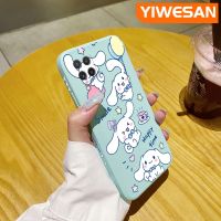 YIWESAN เคส M22ปลอกสำหรับ Samsung 4G ลายการ์ตูน A22 4G,เคสโทรศัพท์ซิลิโคนนิ่มดั้งเดิมกันกระแทกลายขอบสี่เหลี่ยมเคสห่อหุ้มกล้องคลุมทั้งหมดเลนส์กล้อง