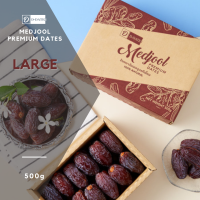 อินทผาลัม อินทผาลัมเมดจูล Medjool Dates Large 500 กรัม สินค้าแห้ง ผลไม้ เกรดพรีเมี่ยม